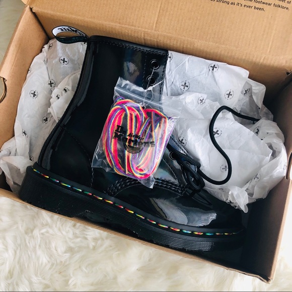 SOLD Dr. Martens 1460 RAINBOW IRIDESCENT Boots - Picture 5 of 7